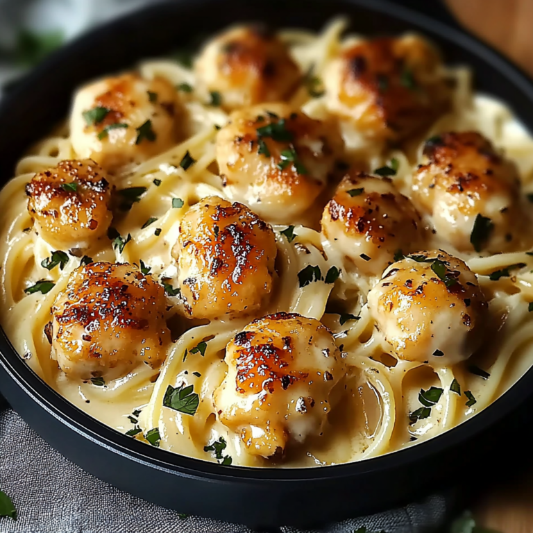 Garlic Butter Chicken Bites with Creamy Parmesan Pasta: An Incredible 7-Step Recipe