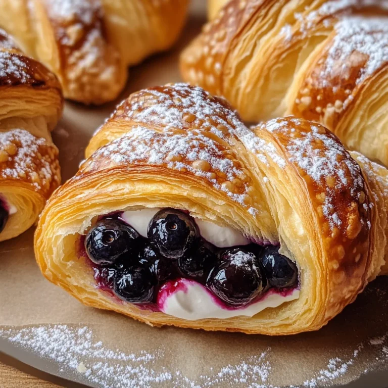 Berries and Cream Filled Croissants