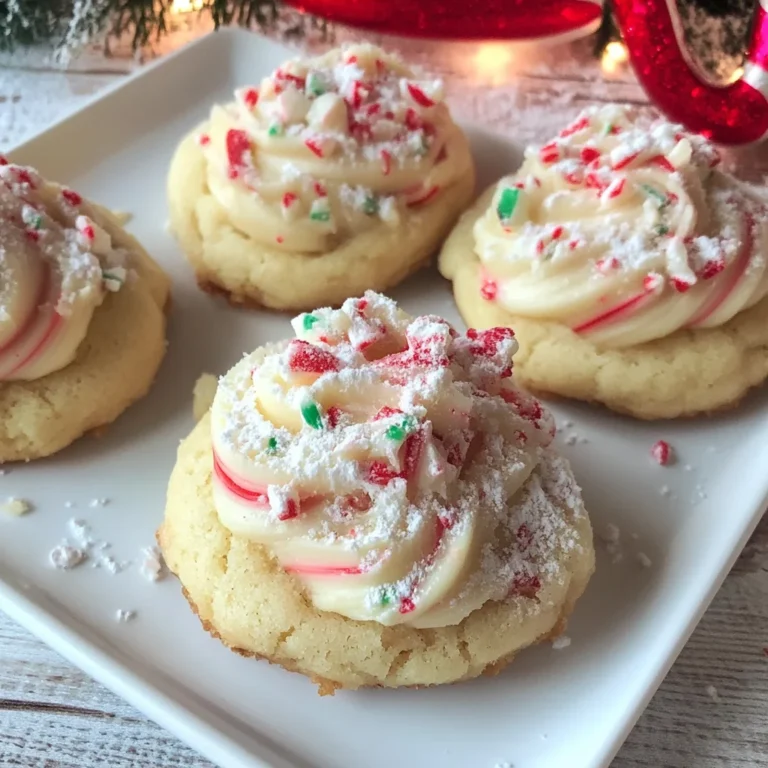 Candy Cane Whipped Shortbread Cookies | Easy and Delicious