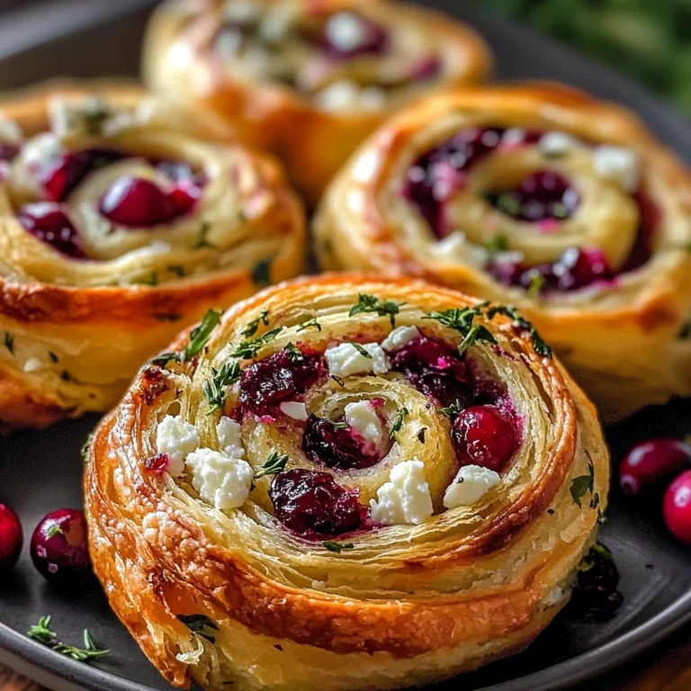 Cranberry Cream Cheese Pinwheels with Feta & Herbs