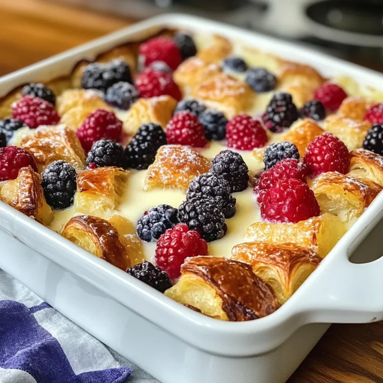 Croissant breakfast casserole