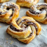 Easy Nutella puff pastry twists (3 ingredients)