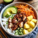 Hawaiian Inspired Chicken Poke Bowl Full of Flavorful Joy