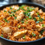 Kimchi Fried Rice with Chicken
