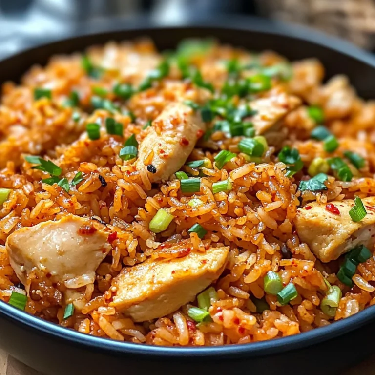 Kimchi Fried Rice with Chicken
