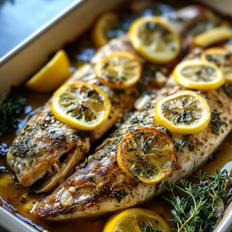 Mediterranean Herb and Lemon Baked Branzino