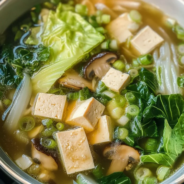 Napa Cabbage Tofu Soup