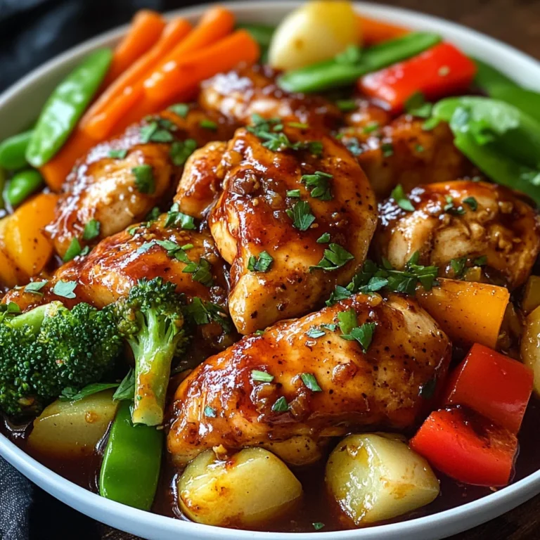 Slow Cooker Honey Garlic Chicken And Veggies Recipe