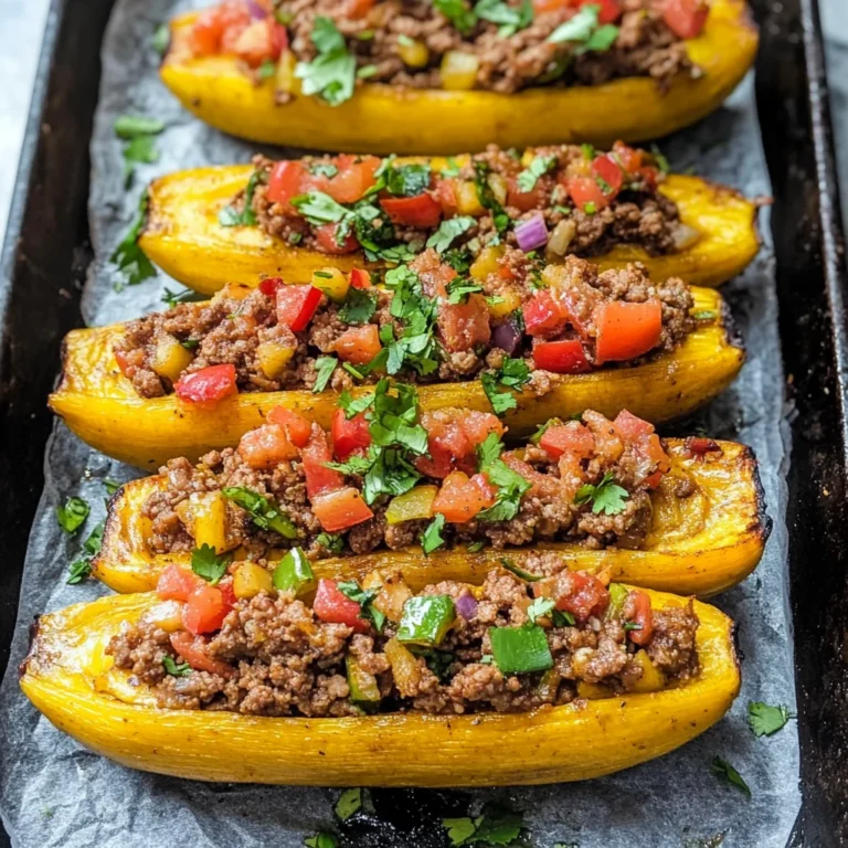 Stuffed Plantains (Canoas de Platanos)