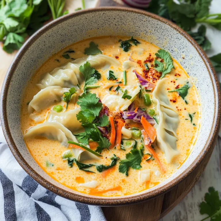 Thai Coconut Potsticker Soup