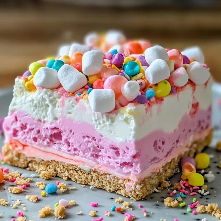 Bubblegum Cloud Slice Dessert: A Sweet Indulgence
