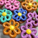 Chocolate Covered Pretzel Flowers