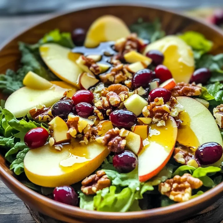 Festive and Delicious Apple Cranberry Walnut Salad with Easy Dressing