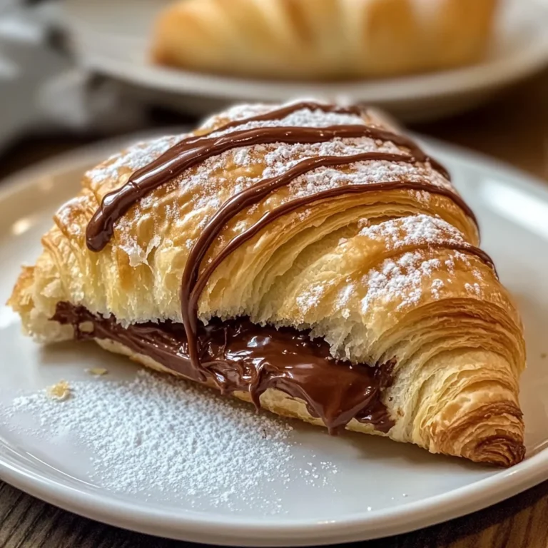 Golden Nutella Croissants - flirtyfood