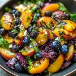 Grilled Peach Blueberry Salad