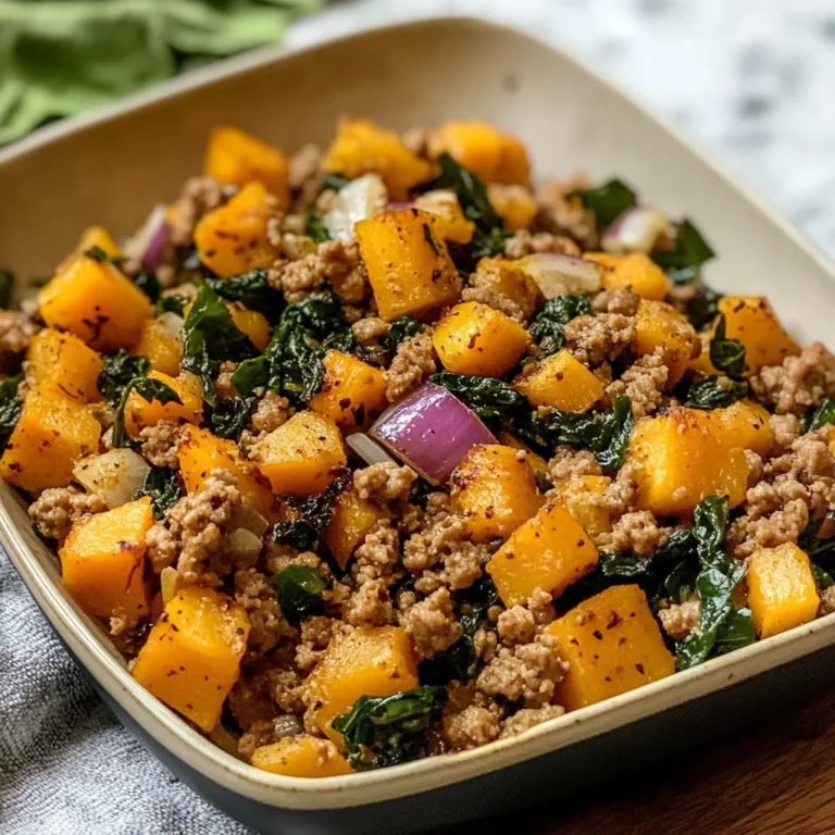 Healthy Roasted Butternut Squash with Ground Turkey