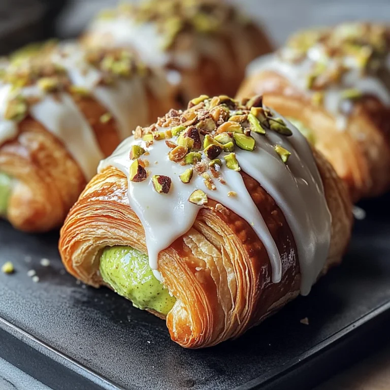 Irresistibly Flaky Pistachio Filled NYC Croissant Rolls