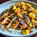 Lemon Ginger Chicken with Pineapple Mango Salsa