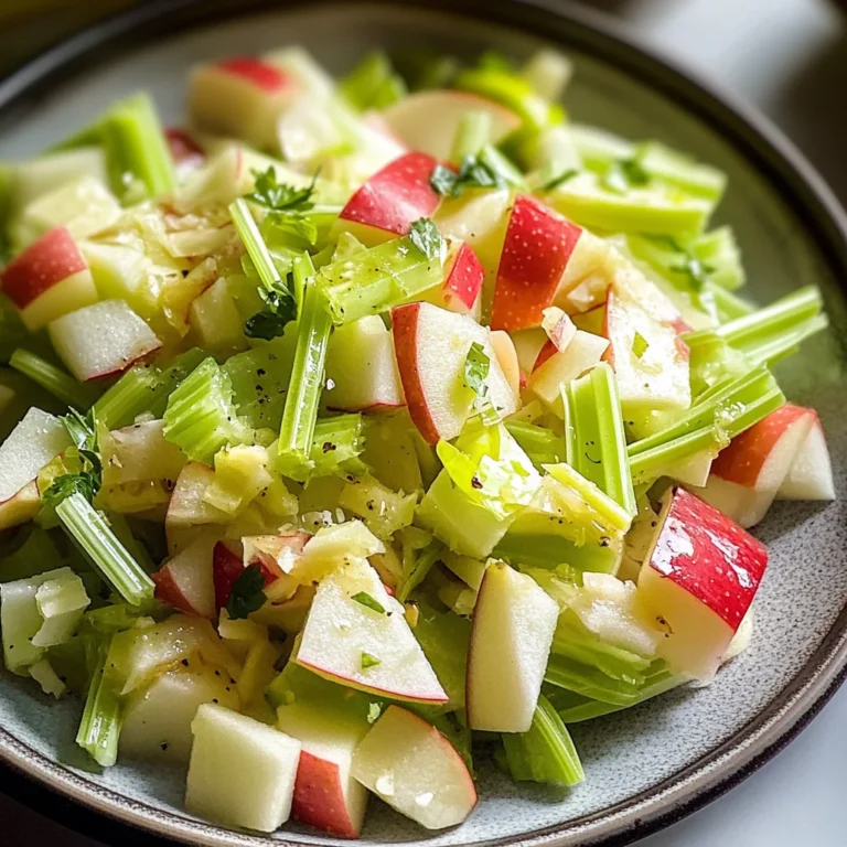 Simple Celery Apple Salad With Lemon Dressing Recipe