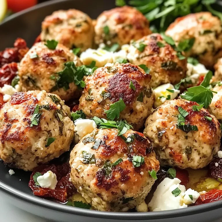 Simple Mediterranean Chicken Meatballs - Homefoodkitchen