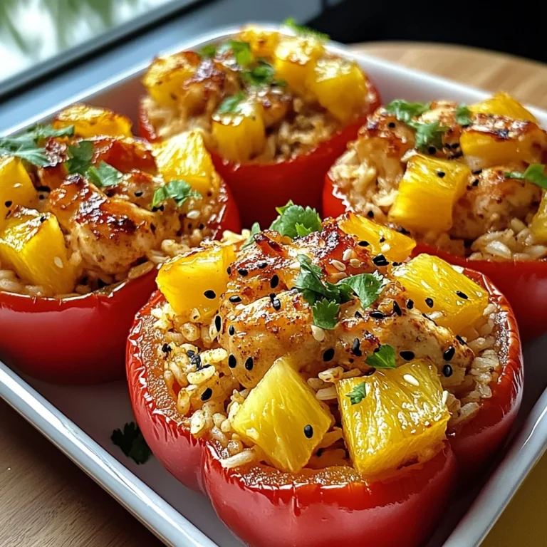 Teriyaki Pineapple Chicken & Rice Stuffed Peppers Bliss