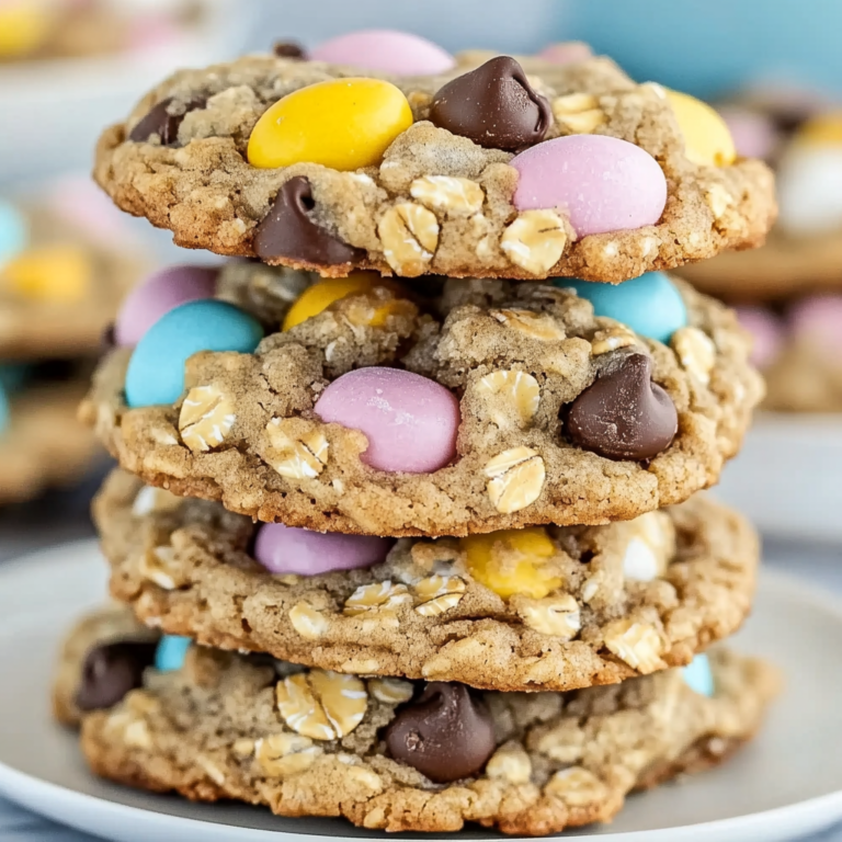 Chewy Cadbury Egg Oatmeal Chocolate Chip Easter Cookies Delight