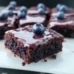 Glazed Blueberry Brownies
