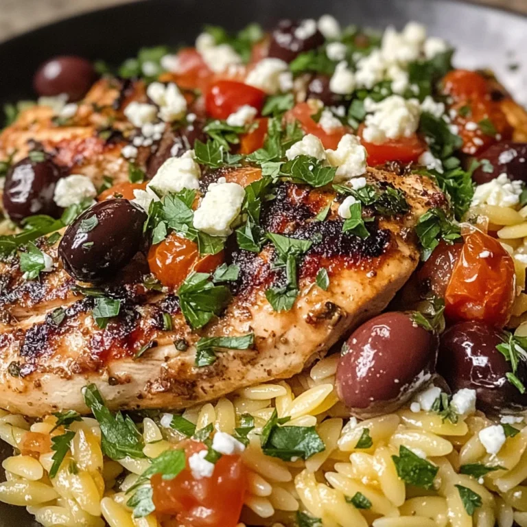Healthy Mediterranean Chicken Orzo