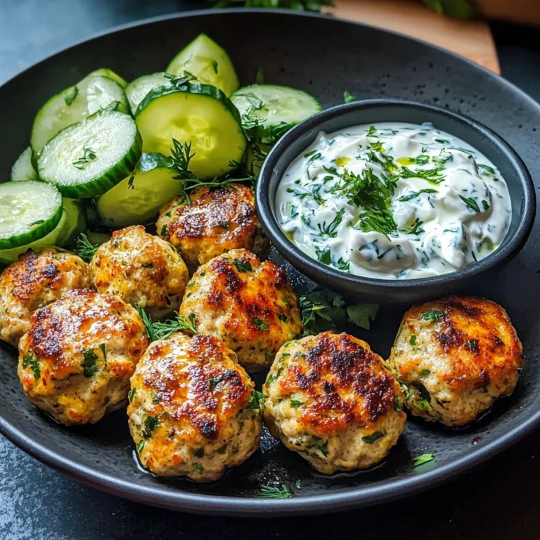 Mediterranean Chicken Meatballs (Juicy & Flavorful!)