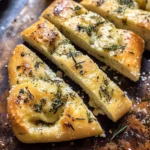 No-Knead Rosemary Garlic Parmesan Bread.