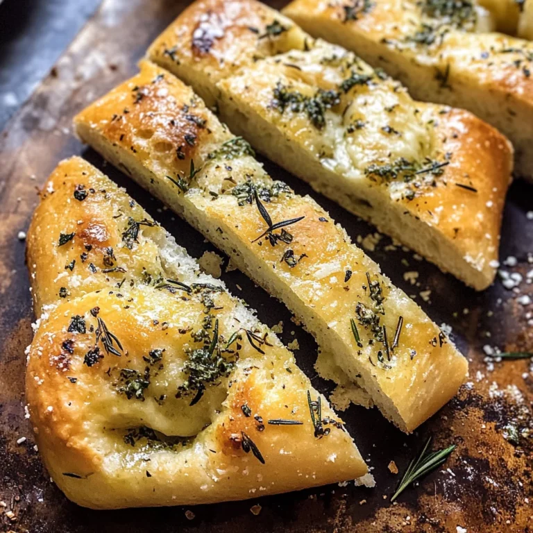 No-Knead Rosemary Garlic Parmesan Bread.