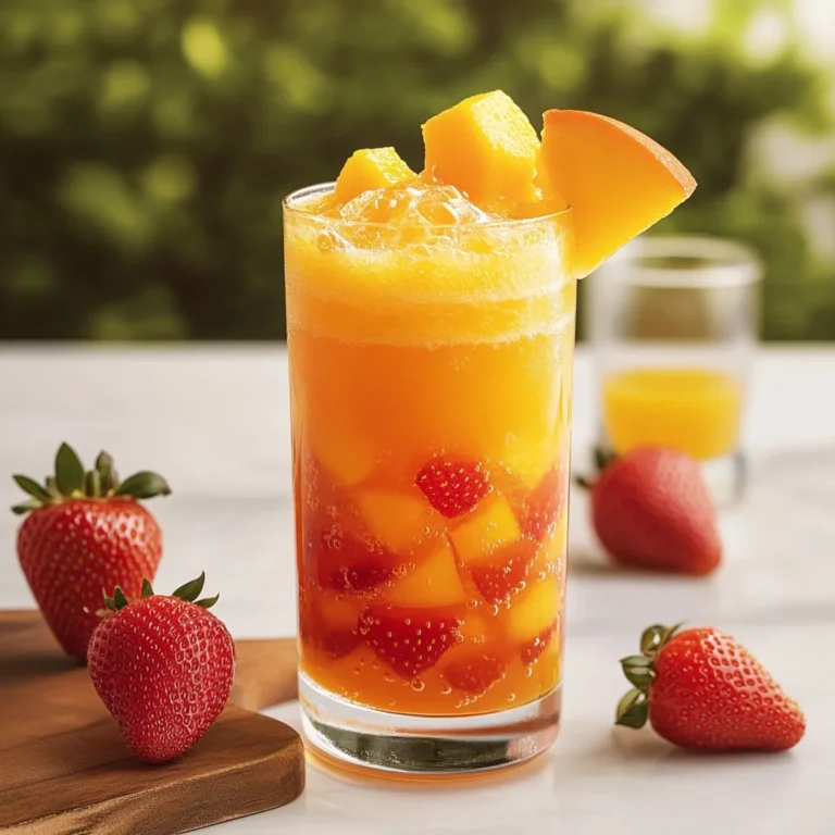 Strawberry Orange Mango Mocktail