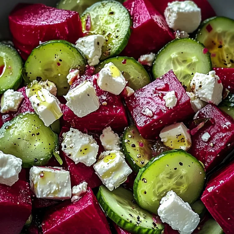 Vibrant Beet Salad with Feta and Cucumbers for Fresh Flavor!