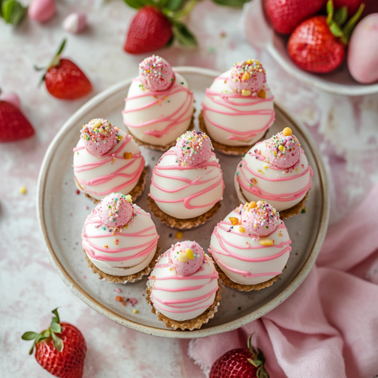 Strawberry Cheesecake Easter Egg Bites