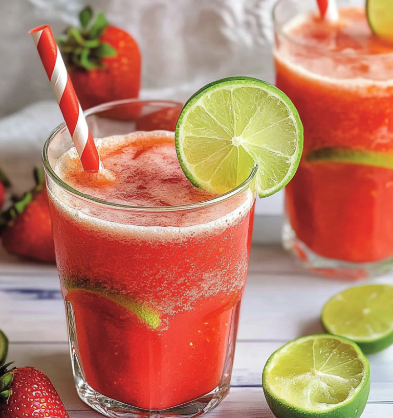 Tart and Sweet Strawberry Limeade